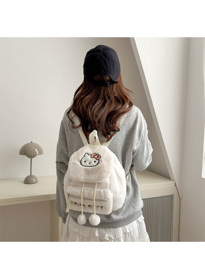 Sanrio White Hello Kitty Pattern Crossbody Bag Handbag Plush Bag Children's Handbag - Image 2